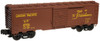 Case of 4 Atlas O Industrial Rail UP  box cars, 3 rail, 027