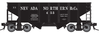 Case of 4 PDT exclusive Atlas O Nevada Northern USRA 2 bay hopper cars