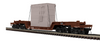 Atlas O  Santa Fe 4 truck  depressed center flat car with transformer load , 2 rail 