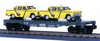 MTH Railking  Auto Transport Flat Car w/ '59 Taxis, 3 rail