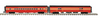 Pre-order for MTH  Premier  SP  2 car streamlined (smooth side) baggage and coach passenger cars, 3 rail
