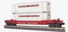 MTH Railking  semi scale WM double stack car with containers, 3 rail