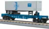 MTH Rail King Boston & Maine Flat Car with B&M Trailer, 3 rail