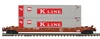 MTH Premier KCS husky stack cars with K line  containers, 3 rail