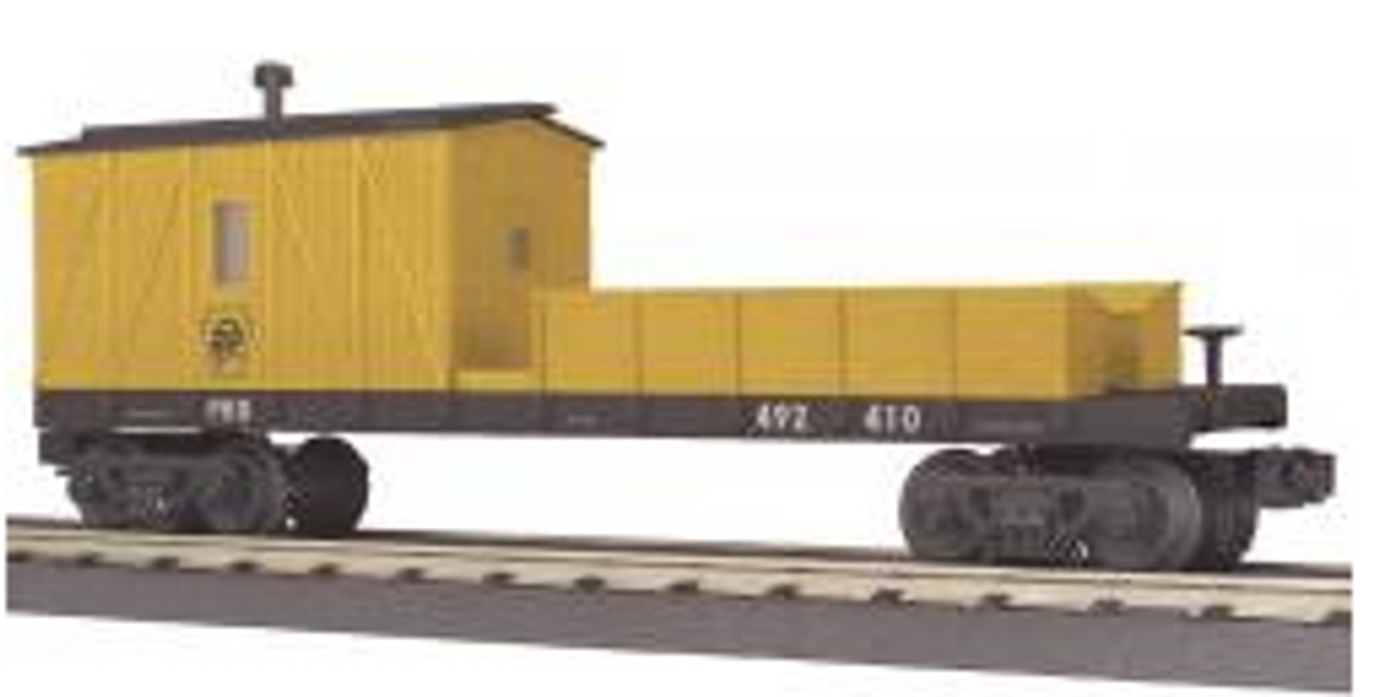MTH Railking  semi scale PRR Wreck crane and idler/tool car, 3 rail