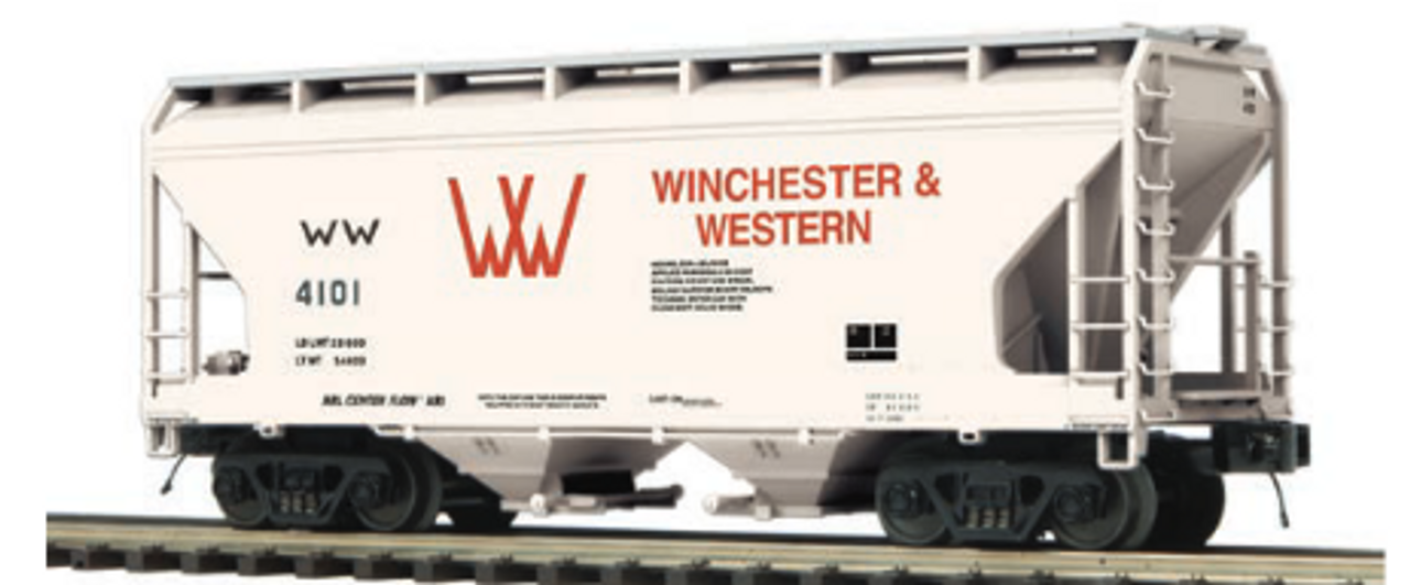 Pre-order for Atlas  Premier W&W  2   bay centerflow covered hopper car, 3 rail or 2 rail