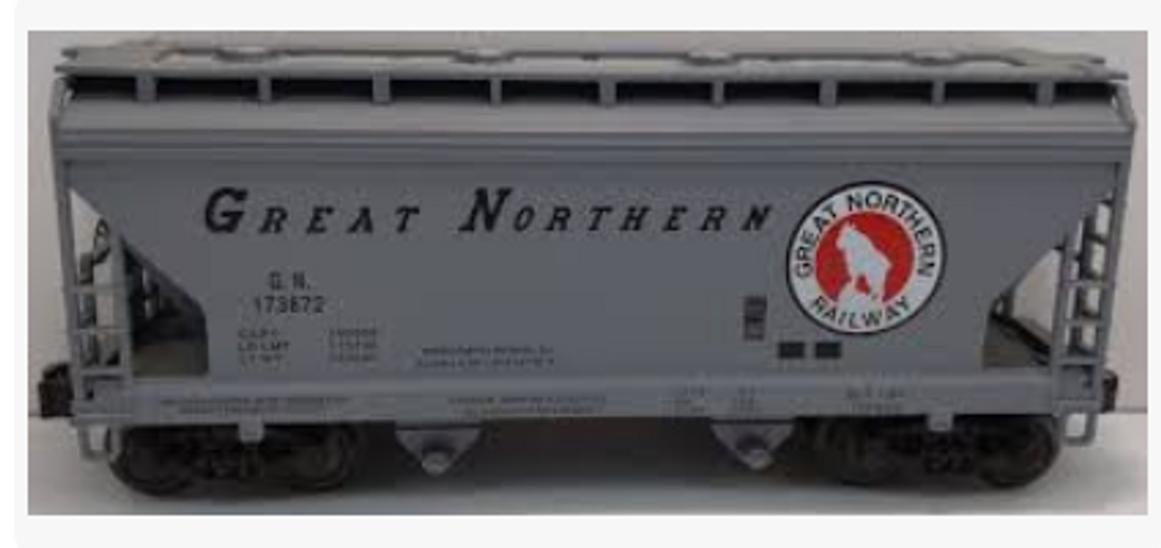 Lionel  "Standard O plus" GN 2 bay centerflow covered hopper, 3 rail, no box