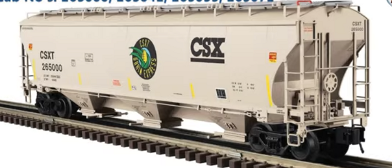 Pre-order for Atlas O CSX Grain express  Trinity 5161  covered hopper, 3 rail or 2 rail