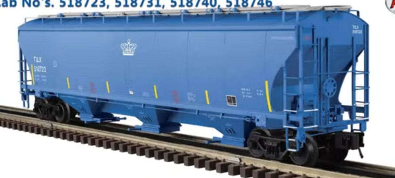 Pre-order for Atlas O TILX/Royal Crown Trinity 5161  covered hopper, 3 rail or 2 rail