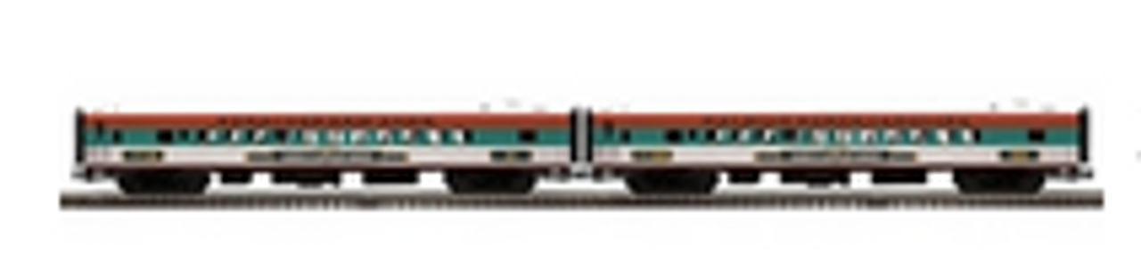 Pre-order for Atlas O Premier Strates shows streamlined 2 car passenger set, #1,  3 rail