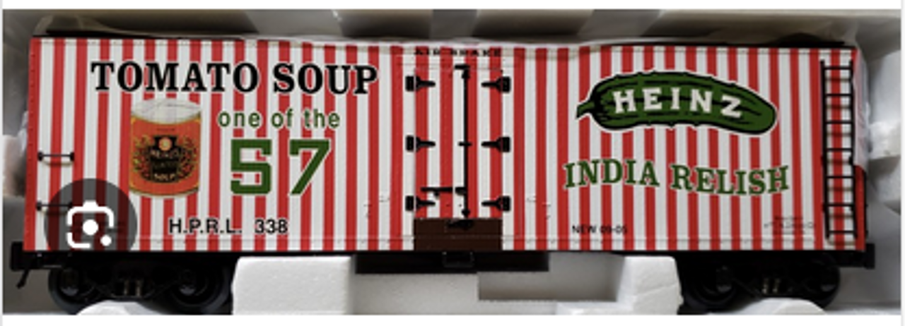 K-line Heinz Tomato Soup/India Relish 40' wood reefer, 3-rail
