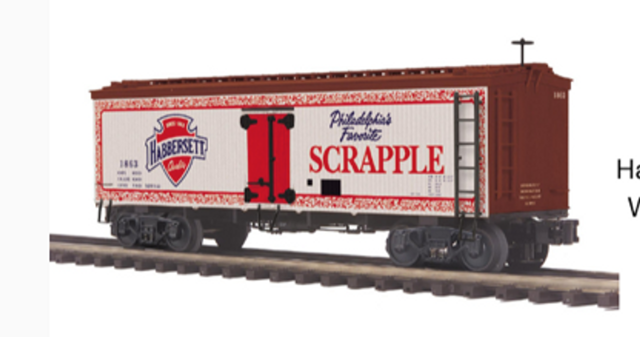 Pre-order for MTH Premier Habbersett Scrapple   36'' wood reefer, 3 rail or 2 rail