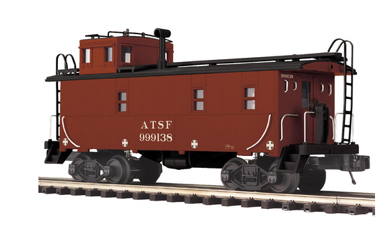 Pre-order for MTH Premier  Santa Fe  35'  steel offset  cupola  Caboose , 3 rail