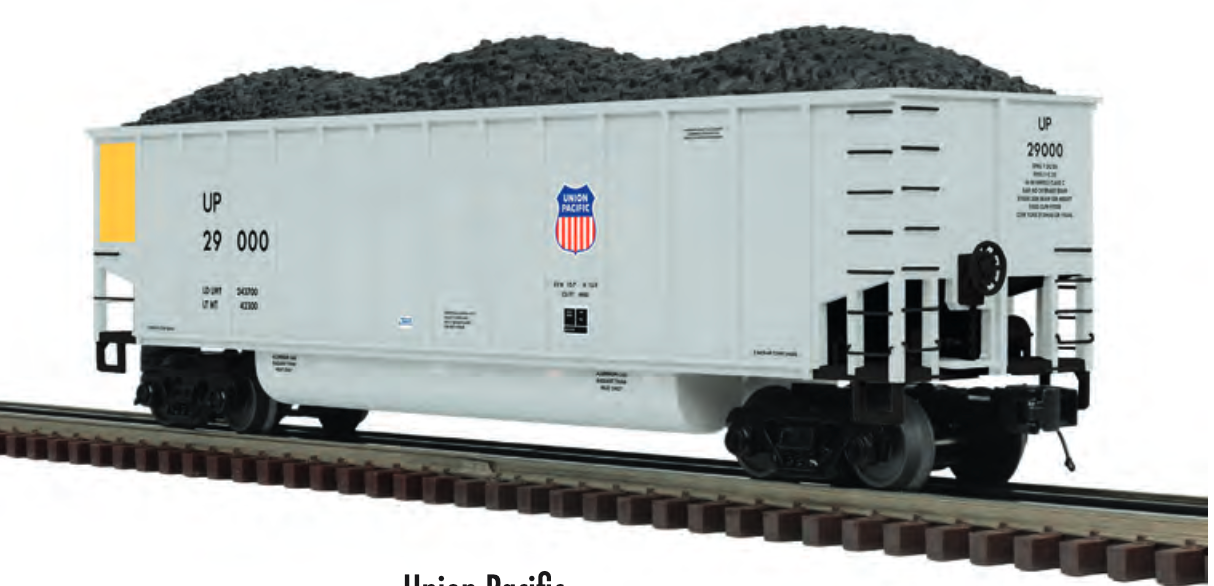 Pre-order for Atlas O Premier (fmr MTH) UP bathtub gondola, 4 pack, 3 rail or 2 rail