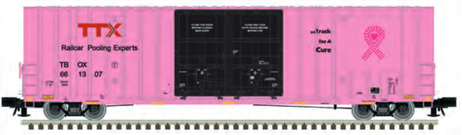 Pre-order for Atlas O TTX Pink Gunderson 60' Hy-cube  box car,  3 rail or 2 rail