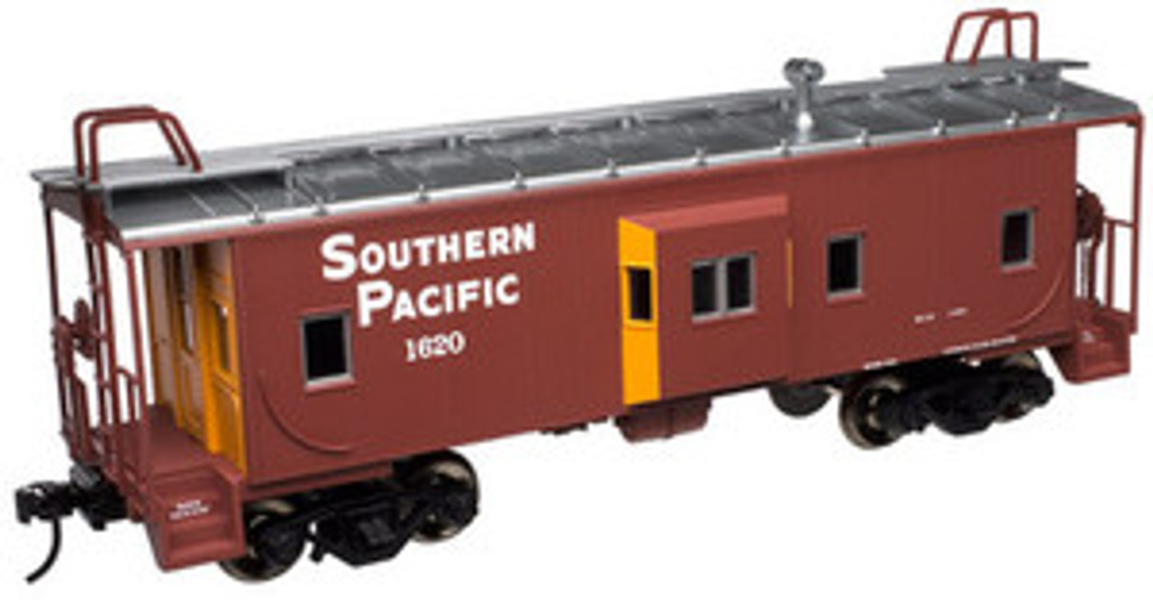 Atlas O SP (large letters)  Bay window caboose,  2 rail