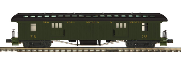 Pre-order for PDT exclusive MTH Premier NYO&W  64' woodside baggage car, 3 rail 