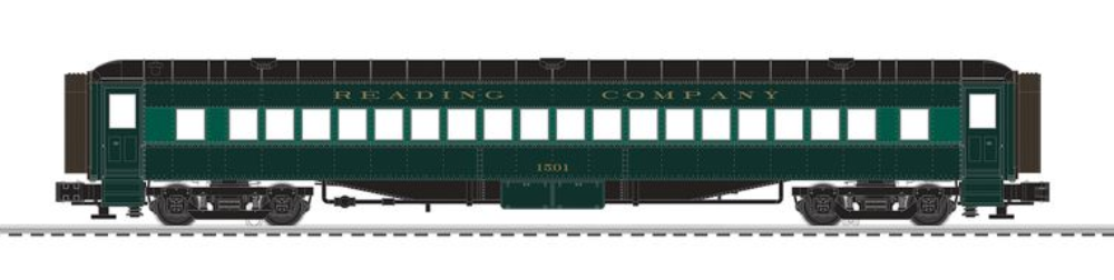 Pre-order for Lionel  O gauge Reading (2 tone green) set of 2 72' commuter passenger cars, (set B)