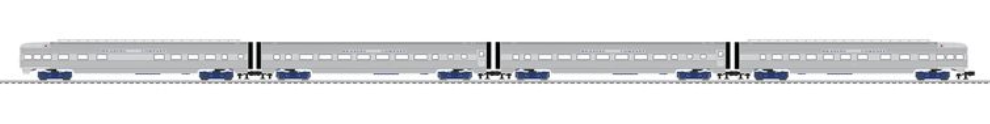 Pre-order for Lionel Reading Crusader 21" Passenger Car 4 Pack, 3 Rail