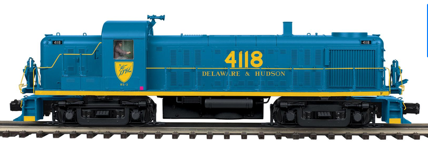 Pre-order for MTH Premier D&H (soiid blue) RS-3 , 3 rail or 2 rail, Proto 3.0