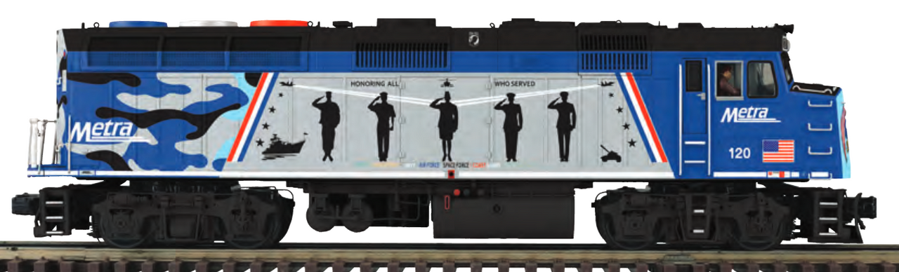 Pre-order for Atlas O Premier Metra (Veterans Tribute) F40, 3 rail or 2 rail