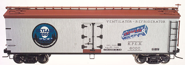 Atlas O special run Skyline Eggs  40' wood reefer, 3 rail or 2 rail  