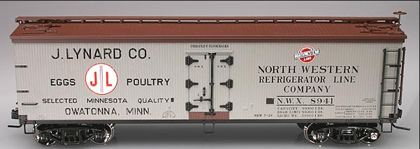 Atlas O  Special run J Lynard Co.   40' wood reefer , 3 rail or 2 rail