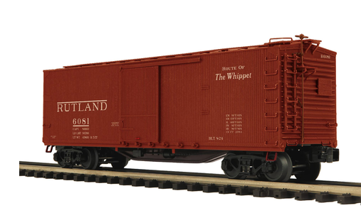 Pre-order for PDT exclusive MTH Premier  Rutland #6081 double sheathed  40' box car, 3 rail or 2 rail