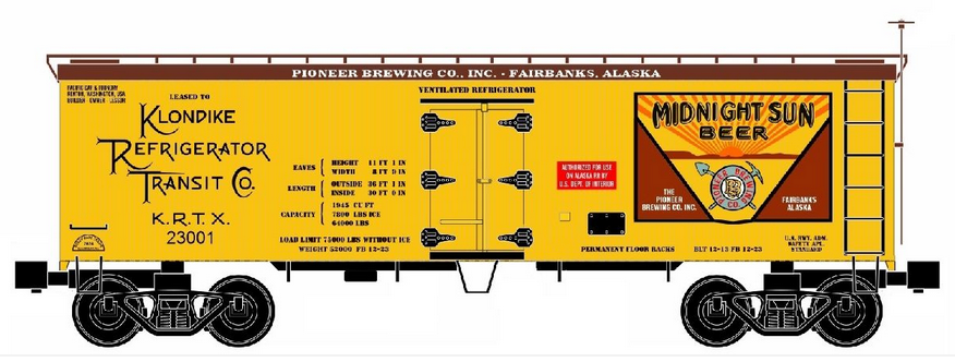 Pre-order RMT Alaska Midnight Sun Beer 36' woof reefer , 3 rail.