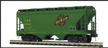 Atlas  Premier CNW  2 bay centerflow covered hopper car (green), 3 rail or 2 rail