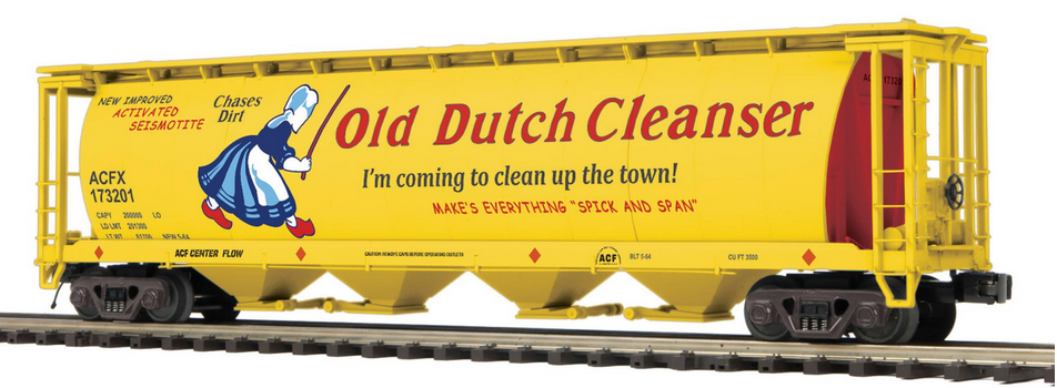 Pre-order for MTH Premier Old Dutch Cleanser 100 ton 60' covered hopper car, 3 rail