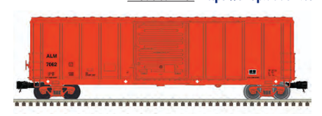 Pre-order Atlas O AL&M (red) PS5344 box car, 3 rail or 2 rail