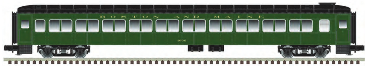 Pre-order for Atlas O B&M 80' Pullman Bradley passeger Coach, 3 rail or 2 rail