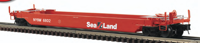pre-order for Atlas O NYSW 40' rebuilt double stack  well car  2 rail or 3 rail