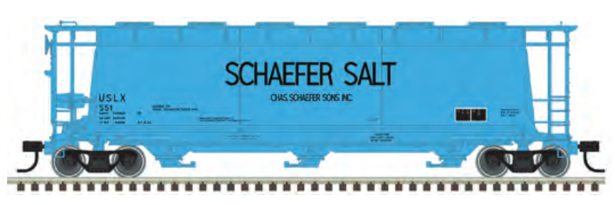 Pre-Order for Atlas O Schaefer Salt cylindrical covered hopper car  , 3 rail or 2 rail
