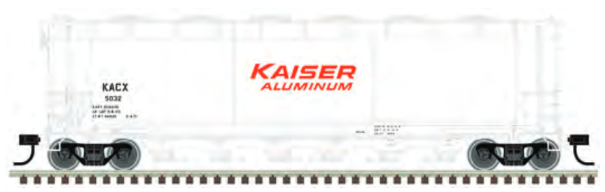 Pre-Order for Atlas O Kaiser Aluminum cylindrical covered hopper car  , 3 rail or 2 rail
