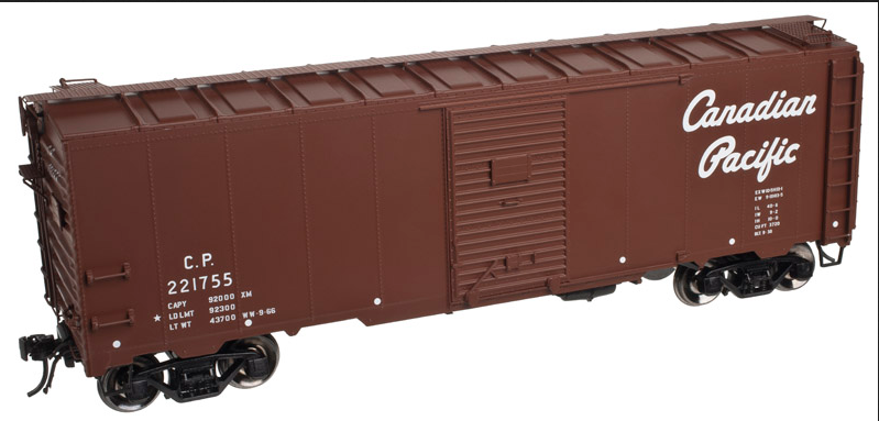 Atlas O CP (script) 1937 style AAR  40' Steel Box car, 3 rail or 2 rail