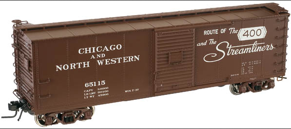 Atlas O C&NW(Tuscan)  USRA steel box car,  3 rail or 2 rail