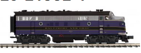 MTH Premier  B&O  F-7A-B  diesels, 2 rail,  pwd/non-pwd