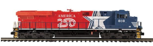 Pre-order for MTH Premier  NS #8118  America 250th Aniv. ES-44 ,(red/blue)  3 rail or 2 rail
