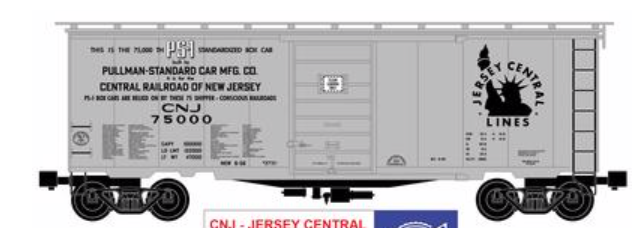 RMT CNJ 40' steel Box car , 3 rail, Shipping Sept 4th