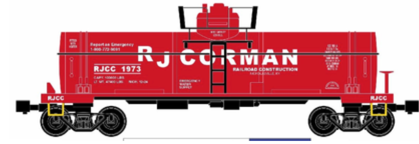 RMT RJ Corman Tank car , 3 rail, Shipping Sept 4th