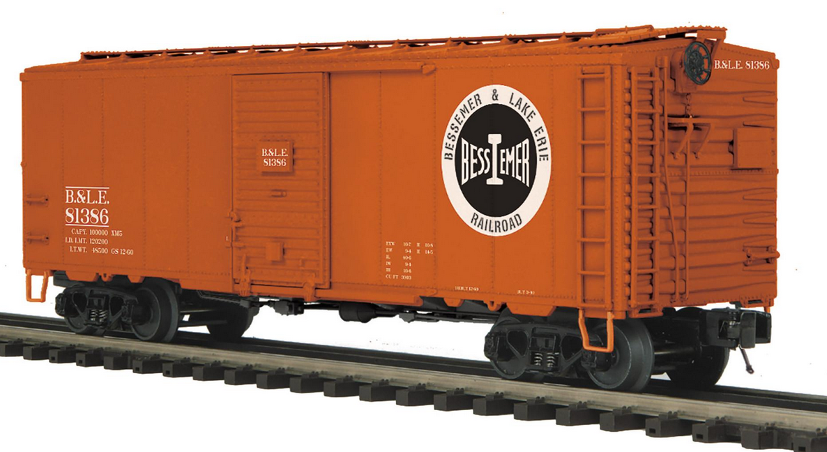 Pre-order for MTH Premier B&LE 40' AAR box car, 3 rail