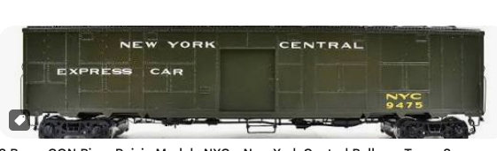 Weaver NYC (black)  Baggage/express converted troop car,  2 rail, or 3 rail with bettendorf or roller bearing trucks