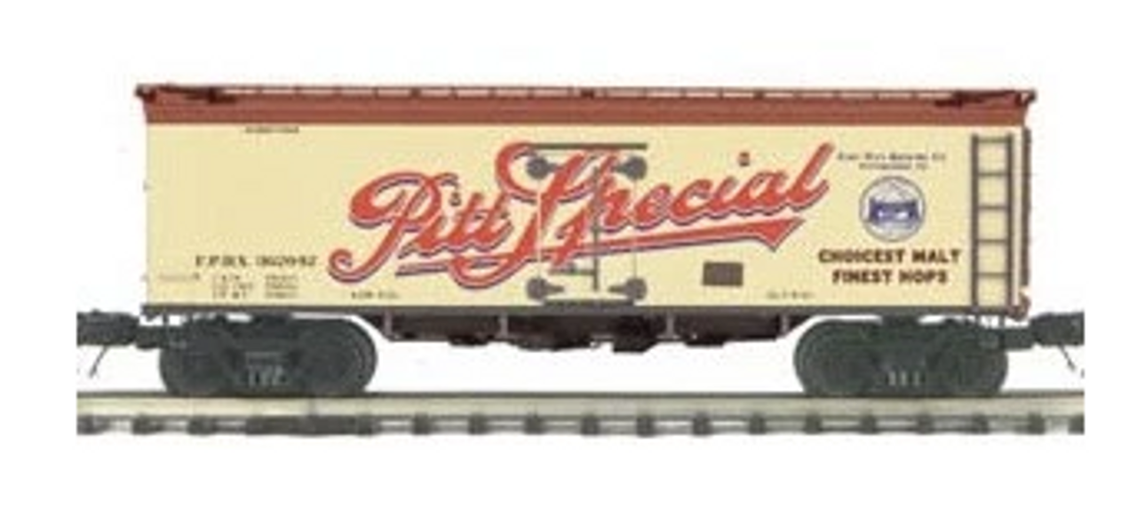 MTH Premier Fort Pitt Beer 36' wood reefer, 3 rail