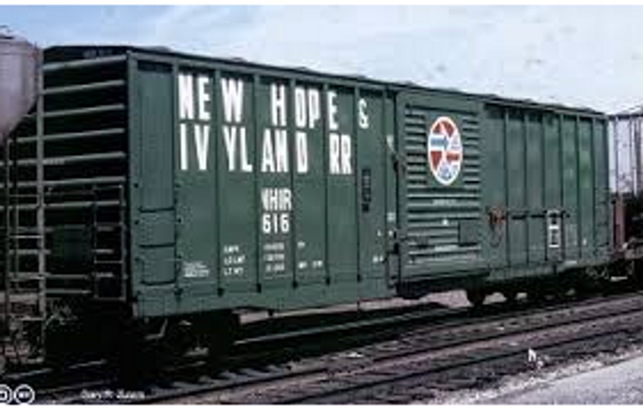 Atlas O PDT Exclusive New Hope and Ivyland   50' 1970's & later box car, 3 rail or 2 rail