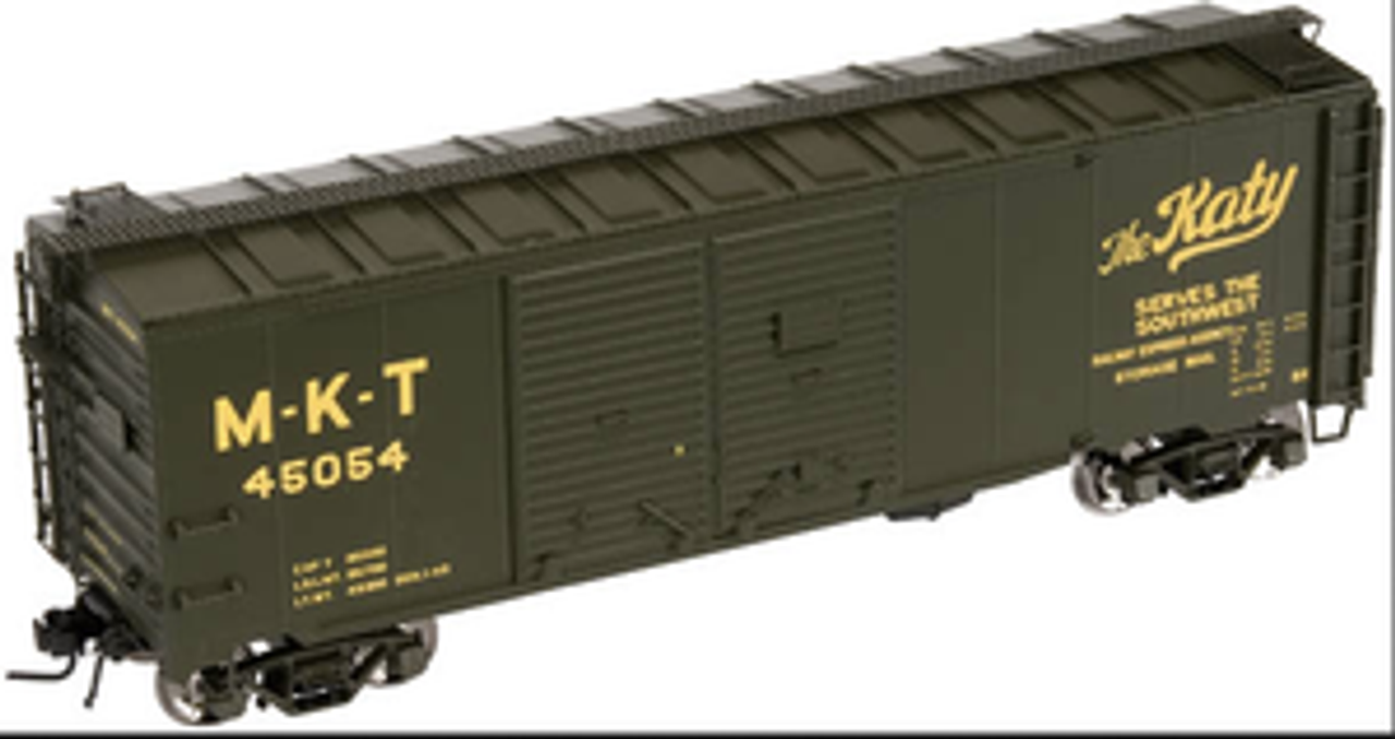 Atlas O MKT (green)1937 style  AAR 40' Double door steel box car, 3 rail or 2 rail