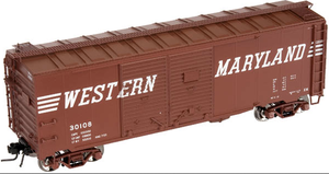 Atlas O WM (speed letters) 1937 style AAR 40' double door box car, 3 or 2 rail