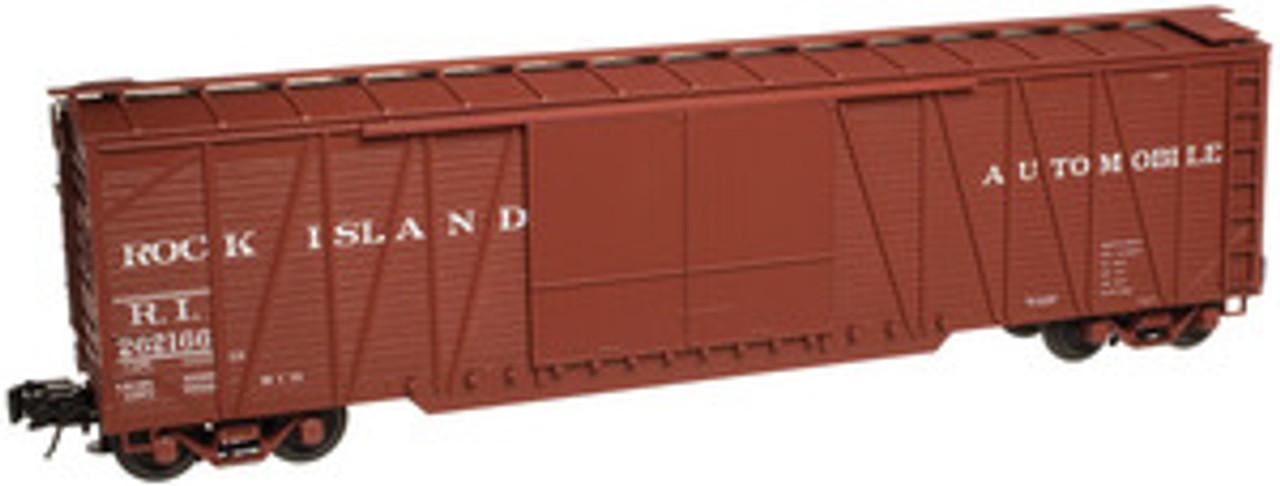 Atlas O Rock Island 50' single sheathed box car, 3 or 2 rail