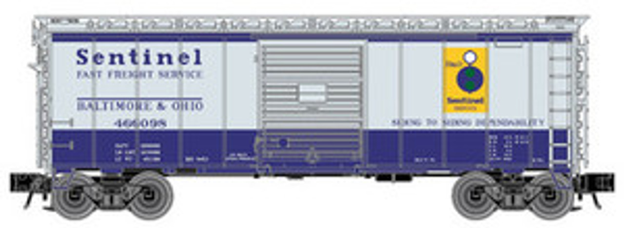 Atlas O B&O (sentinel) 40' steel box car,  3 rail or 2 rail